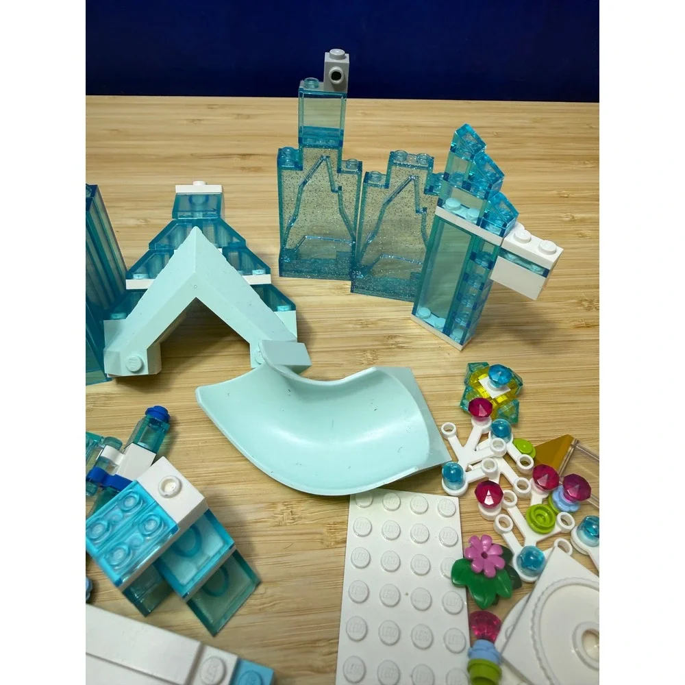 Lego Disney Frozen Replacement Parts Lot Translucent Ice Castle Bricks Slide